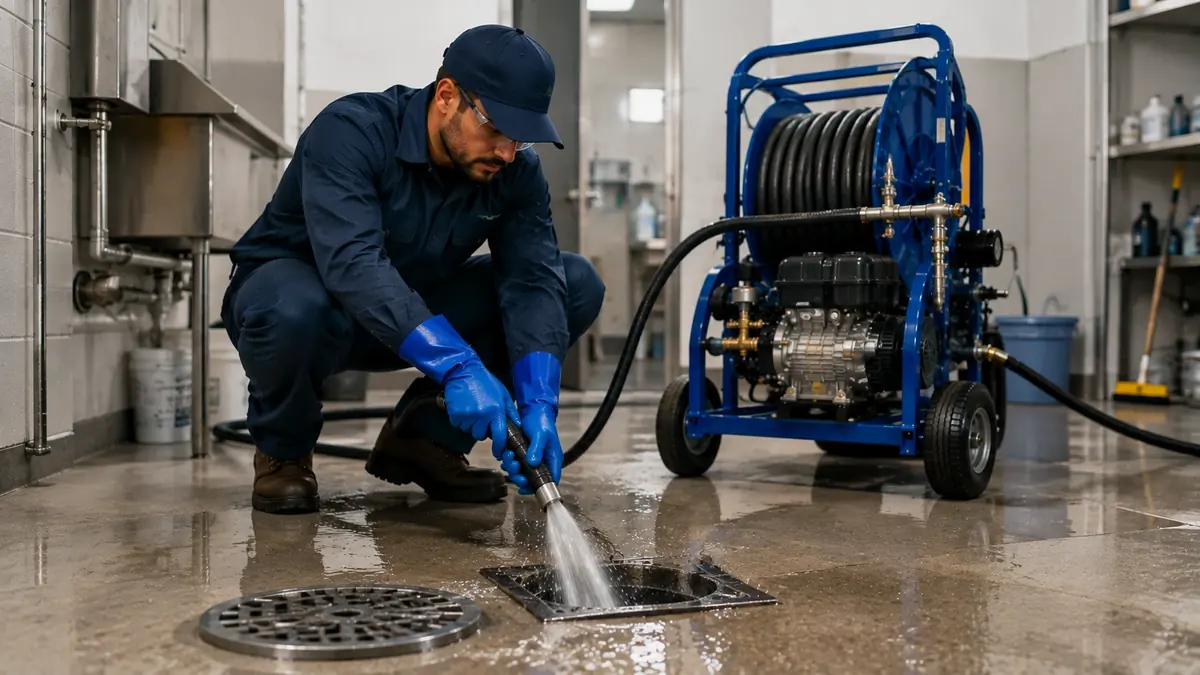 Floor Drain Hydro Jet Cleaning in Palo Alto