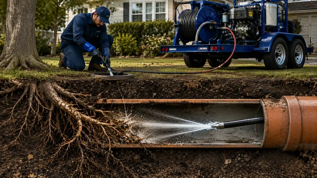 Tree Root Removal with Hydro Jetting in Palo Alto